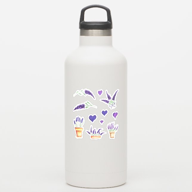 Niedliches Minimalistisches Wasser Provence delika Aufkleber (Wassserflasche)