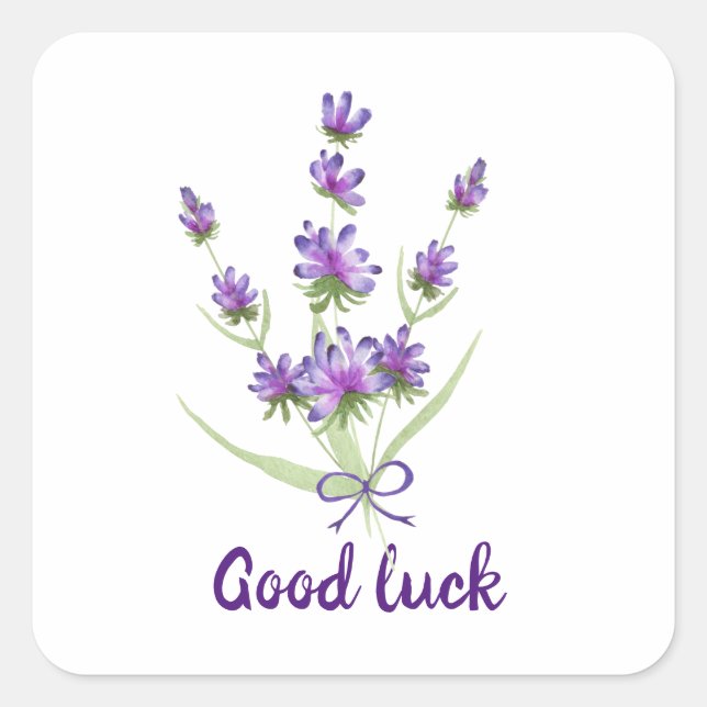 Niedliches Minimalistisches Wasser Provence delika Quadratischer Aufkleber (Vorderseite)