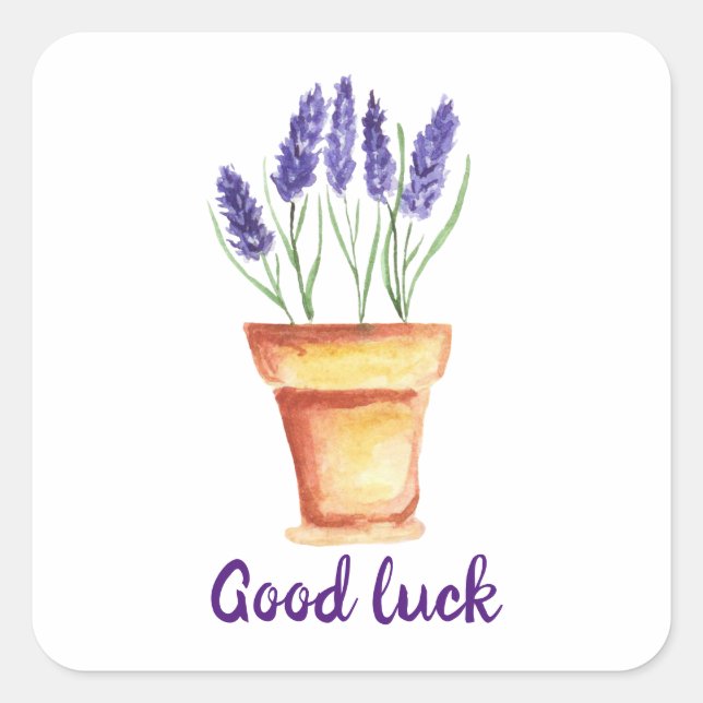 Niedliches Minimalistisches Wasser Provence delika Quadratischer Aufkleber (Vorderseite)