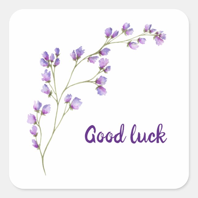 Niedliches Minimalistisches Wasser Provence delika Quadratischer Aufkleber (Vorderseite)