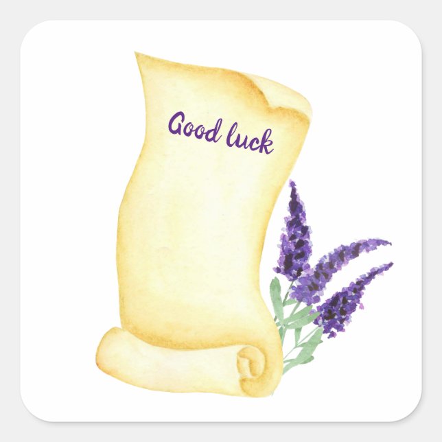 Niedliches Minimalistisches Wasser Provence delika Quadratischer Aufkleber (Vorderseite)
