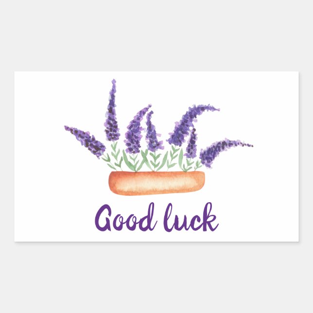 Niedliches Minimalistisches Wasser Provence delika Rechteckiger Aufkleber (Vorderseite)