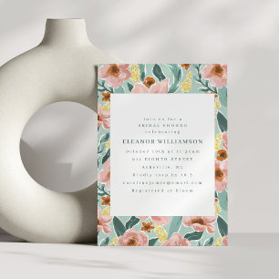 Niedliches Minzensäge Rosa Brautparty Einladung