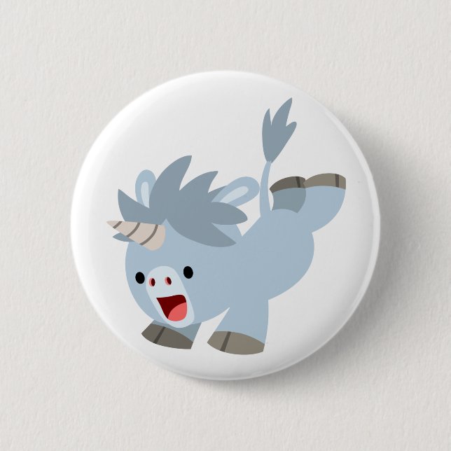 Niedliches Mischpult Cartoon Baby Unicorn Button A (Vorderseite)