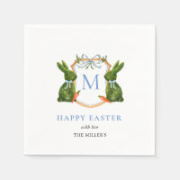 Niedliches Mit Monogramm Thema Bunny Oster