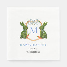 Niedliches Mit Monogramm Thema Bunny Oster Serviette