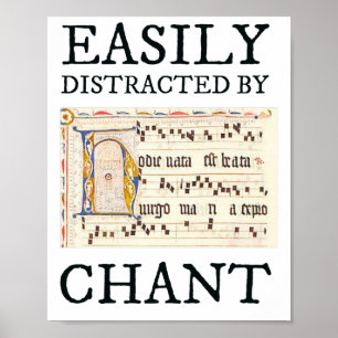 Niedliches mittelalterliches Gregorian Chant Funny Poster