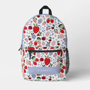 Niedliches Modern Berries & Cherry Muster Bedruckter Rucksack