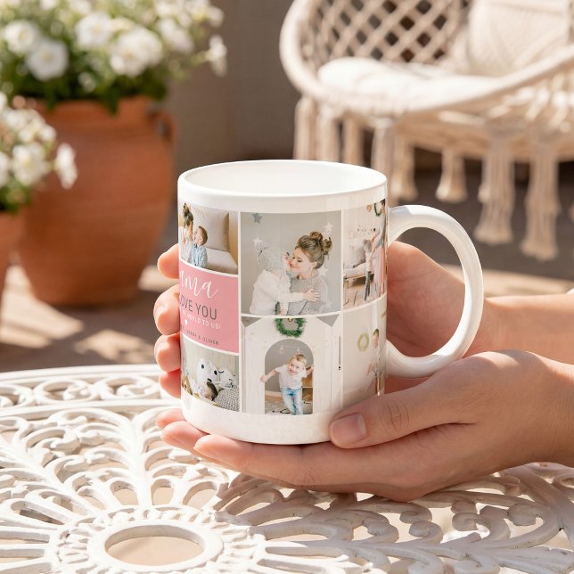 Niedliches Modern Mama Foto Collage Geschenk Kaffeetasse (Von Creator hochgeladen)