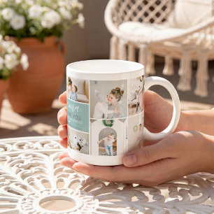 Niedliches Modern Mama Foto Collage Geschenk Kaffeetasse