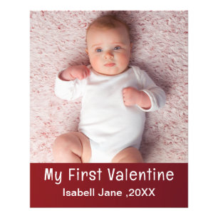 Niedliches modernes 1. Valentinstag Persönliches F Fotodruck
