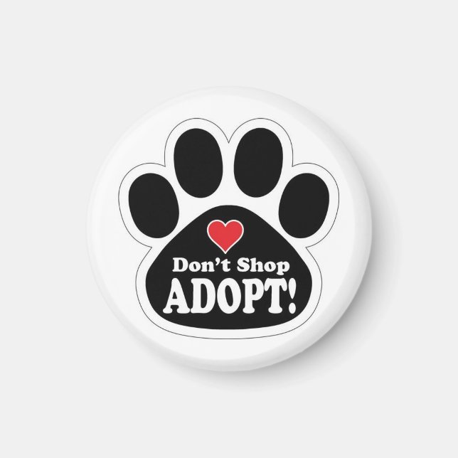 Niedliches, modernes Angebot für Haustiere Adoptie Magnet (Vorne)