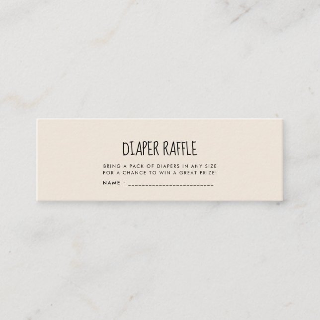 Niedliches modernes Baby Duschdiapier Mini Visitenkarte (Vorderseite)