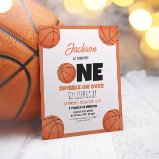 Niedliches, modernes Basketball Budget 1. Geburtst