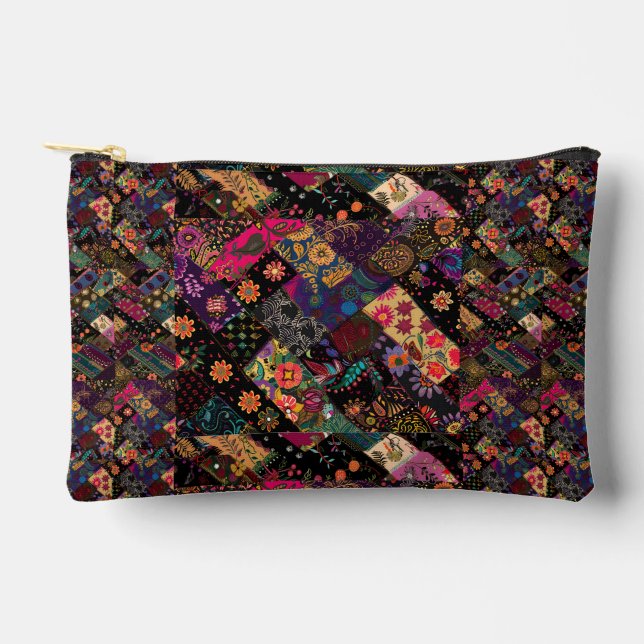Niedliches, modernes Blumendesign Zubehörtasche (Vorderseite)