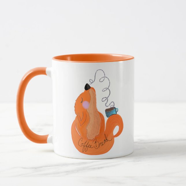 Niedliches, modernes Foxcoffee Break Tasse (Links)