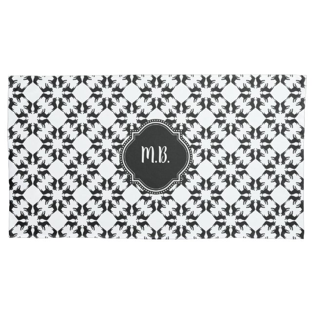 niedliches modernes französisches Bulldogkissen Kissenbezug (Vorderseite)