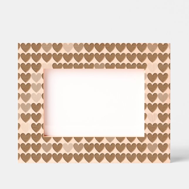 Niedliches modernes Herzmuster Geätzte Rahmen (Vorderseite)