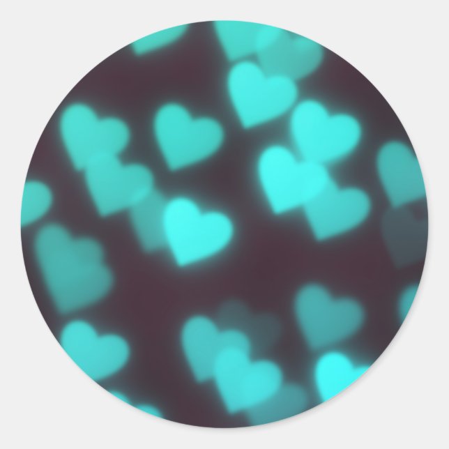 Niedliches modernes Herzmuster Runder Aufkleber (Vorderseite)
