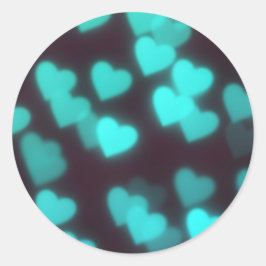 Niedliches modernes Herzmuster Runder Aufkleber