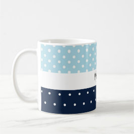 Niedliches modernes Navy Blau Mit Monogramm Kaffeetasse