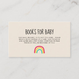 Niedliches modernes Regenbogenbaby-Gästebuch Begleitkarte
