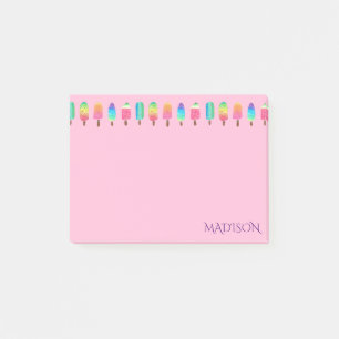 Niedliches, modernes, rosa, Lila Muster Post-it Klebezettel