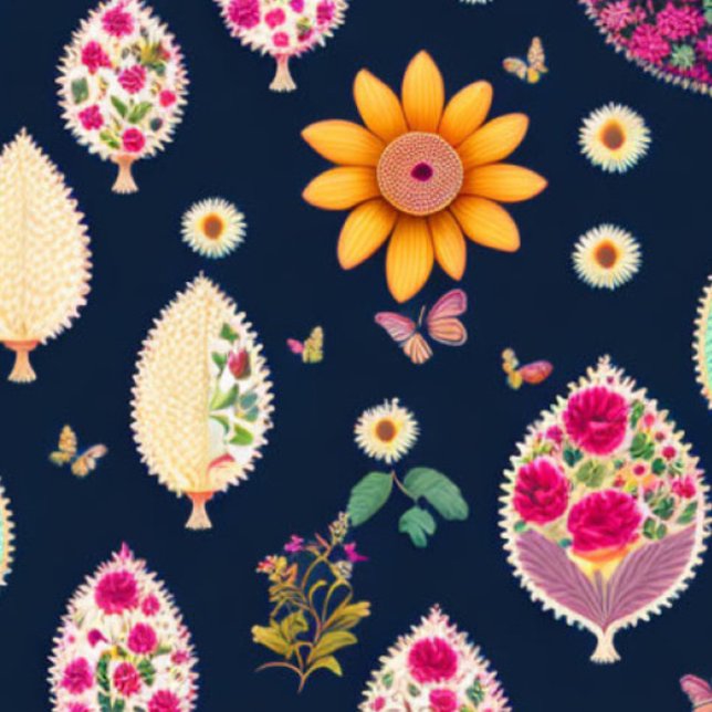 Niedliches, modernes und elegantes florales Retro- (Von Creator hochgeladen)