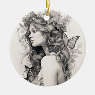 Niedliches modernes ungewöhnliches Geschenk für ih Keramik Ornament