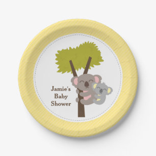 Niedliches Mommy Koala Bear Baby Dusche Party Pappteller