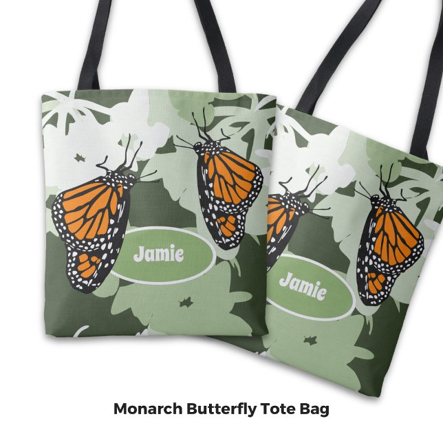 Niedliches Monarch Butterfly Duo auf Swan Pflanze (Cute Monarch Butterfly Duo On Swan Plant Tote Bag)