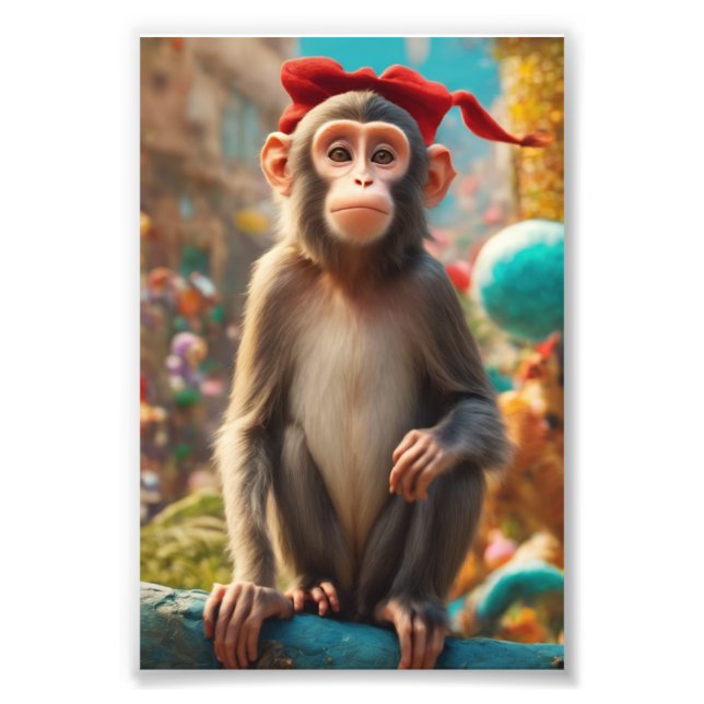 Niedliches Monkey Poster (Vorne)