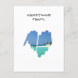 Niedliches Monochrome Mainstream Graffiti-Herz Postkarte