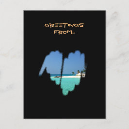 Niedliches Monochrome Mainstream Graffiti-Herz Postkarte