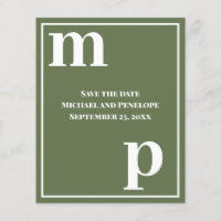 Niedliches Monografisches Öko-Budget Save the Date