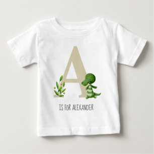 Niedliches Monogram Alligator Baby T-shirt