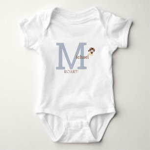 Niedliches Monogram Lion Baby Bodysuit Strampler