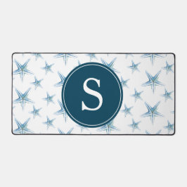 Niedliches Monogramm für Küstenstarfisch, individu Schreibtischunterlage