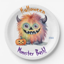 Niedliches Monster-Bash-Halloween-Party Pappteller