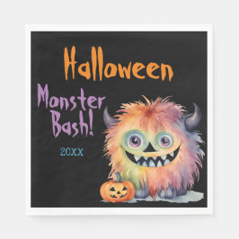 Niedliches Monster-Bash-Halloween-Party Serviette