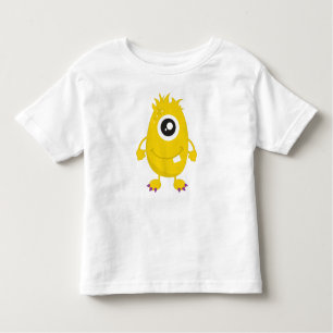Niedliches Monster, Gelbes Monster, Witziges Monst Kleinkind T-shirt