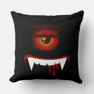 Niedliches Monster-Gesicht Kissen
