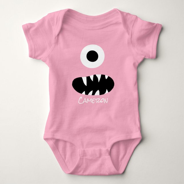 Niedliches Monster-Gesichts-albernes Baby Strampler (Vorderseite)