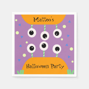 Niedliches Monster Halloween-Party Confetti Geburt Serviette