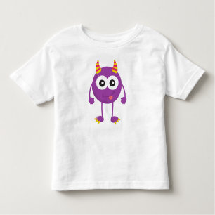 Niedliches Monster, Lila Monster, Witziges Monster Kleinkind T-shirt