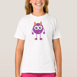 Niedliches Monster, Lila Monster, Witziges Monster T-Shirt