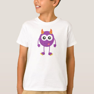 Niedliches Monster, Lila Monster, Witziges Monster T-Shirt