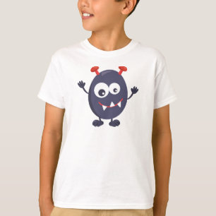 Niedliches Monster, lustiges Monster, blaues Monst T-Shirt