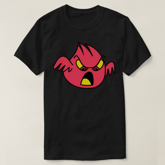 Niedliches Monster mit Super Angry Red Evil mit Fl T-Shirt (Design vorne)
