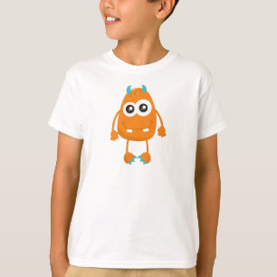 Niedliches Monster, orangefarbenes Monster, lustig T-Shirt